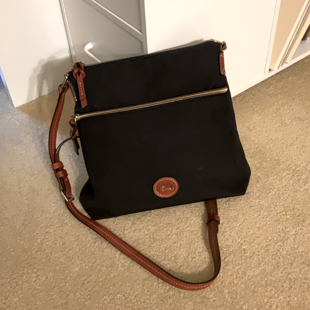 Dooney and Bourke Black Canvas Crossbody Bag